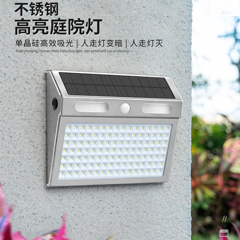 Solar Light Home Induction Wall Lamp Outdoor Door Fence Lighting Wall Lamp Outdoor Waterproof LED Garden Light