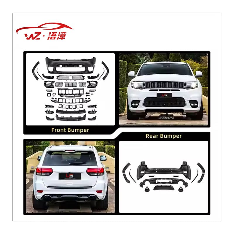 Body Kit Front and Rear Bumper Side Skirt Hood for Jeep Grand Cherokee 2014-2020