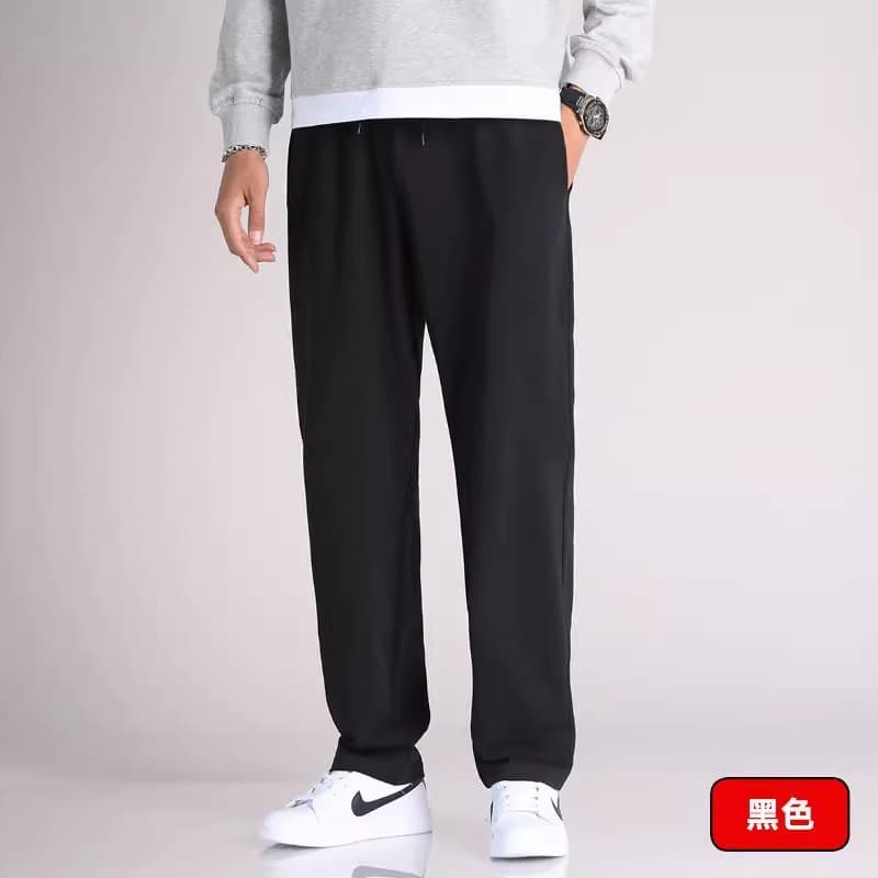 Casual Sweatpants for Men Spring Autumn Long Pants Loose Fit Big Size Joggers with Cuffed Hem 2024 New
