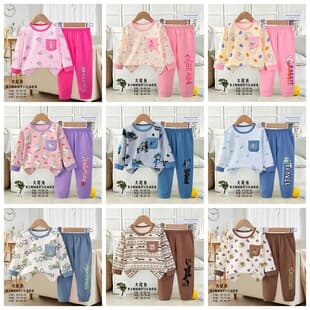 Pajamas for Kids 2026 Children's Sleepwear Casual Autumn Full Print Long Sleeve Long Pants Homewear