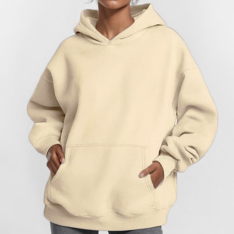 2024 Fall Jacket Cross-Border Hoodie Casual Commute Loose Solid Color Hooded Pocket Fashion Hoodie Wholesale