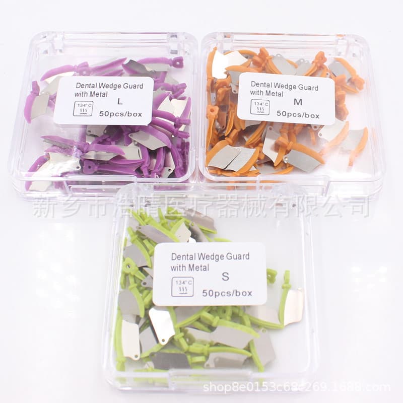 Dental Material Wedge Knife Wedge-shaped Matrix Wedge Interdental Wedge Filling Wedge Adjacent Tooth Protection Sheet 50 Pieces/Box