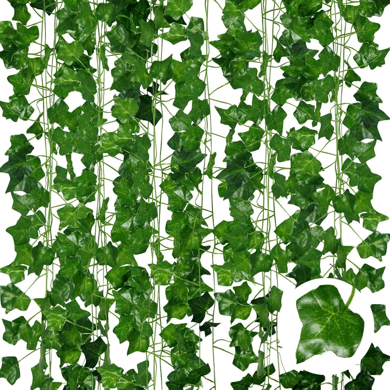 Cross-border simulated rattan ivy fake green leaves simulated ivy leaves rattan pothos pipe vine leaf decoration