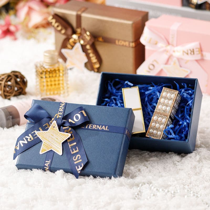 Empty Lipstick Gift Box for Girlfriend, Small Souvenir Packaging, Premium Ceremonial Birthday Present Box
