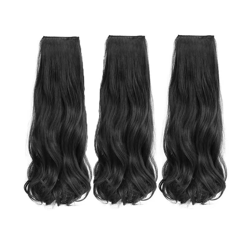 Wig women's three-piece large wave roll long two card hair piece chemical fiber hair piece net red wig piece a generation of hair