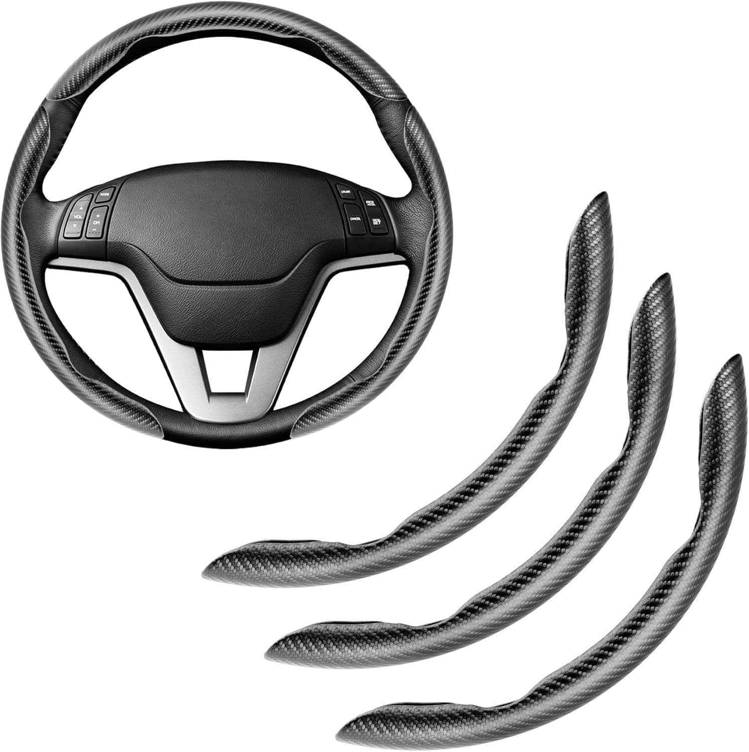 Cross-border card-type steering wheel cover segmented anti-slip carbon fiber steering wheel buckle Four Seasons General Motors carbon fiber
