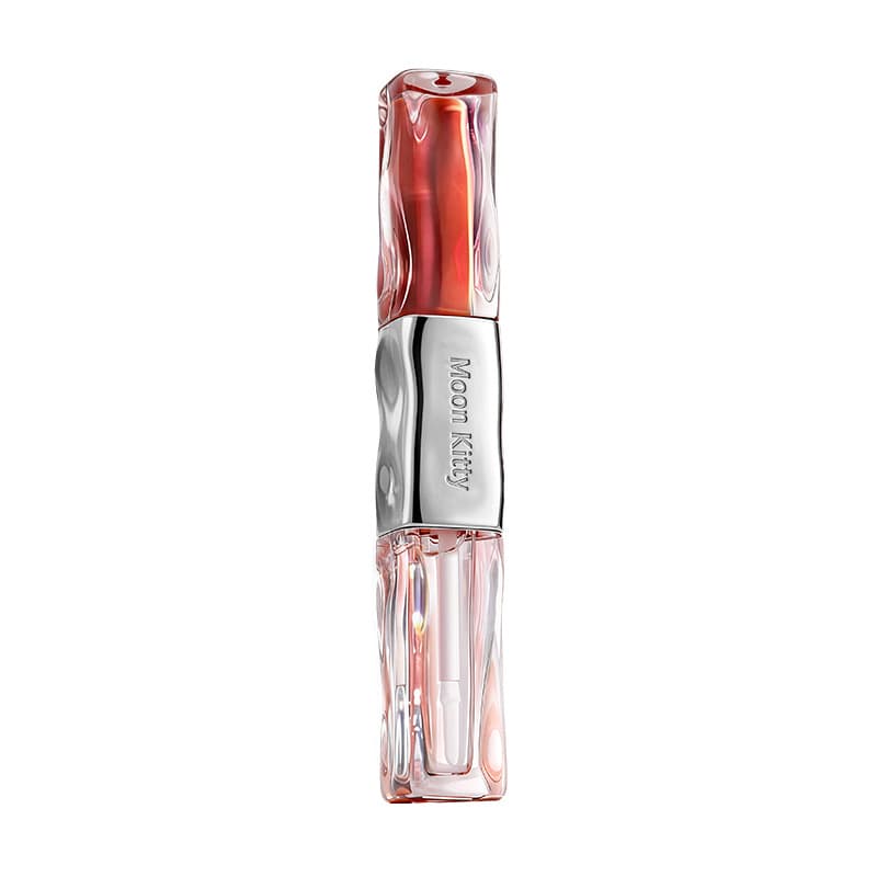 Moon Kitty Dual-Ended Lip Glaze Mirror Water Shine Plump Lip Mud Lip Gloss Long-Lasting Non-Stick Cup Lipstick Affordable