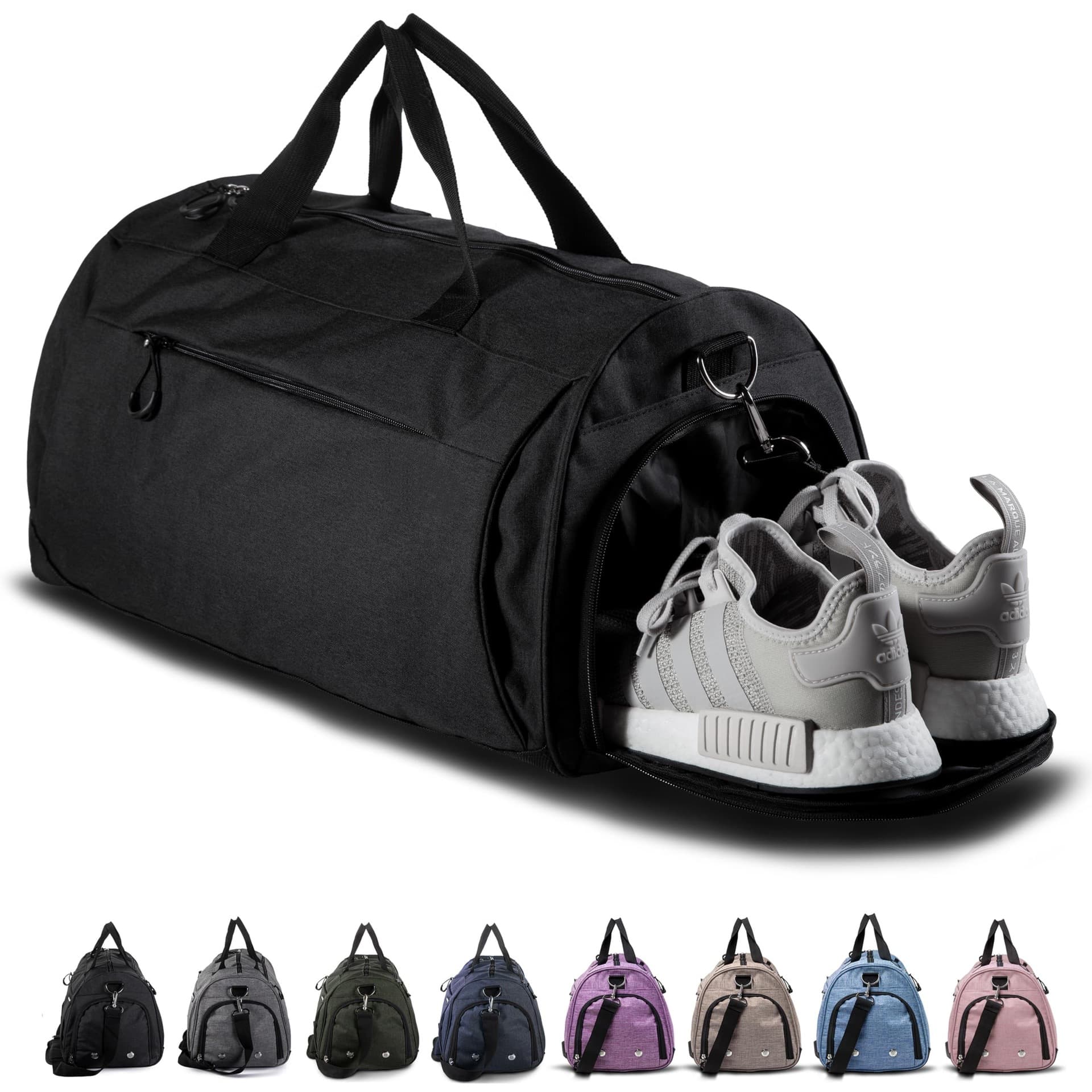 Men's and Women's Gym Bag with Shoe Compartment, Wet/Dry Separation, Travel Sports Fitness Duffel Bag with Large Compartments