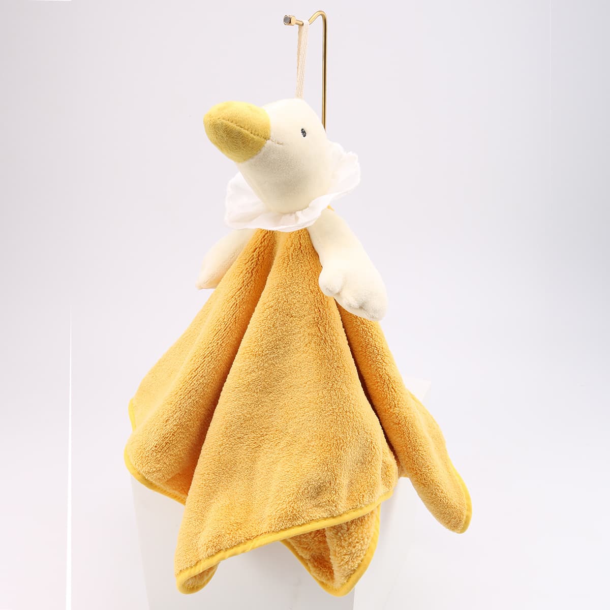 Goose Hand Towel, Cute Hanging Bathroom Hand Towel, Coral Fleece Soft Absorbent Home Kitchen Towel