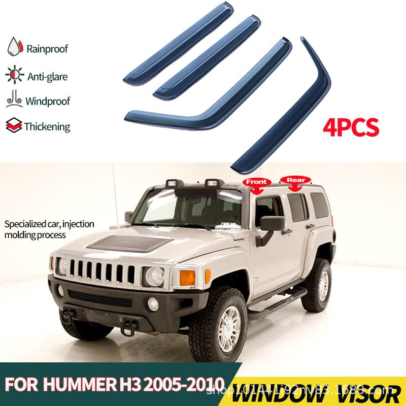 Compatible with Hummer H2 H3 Window Visor Rain Guard Sunshade Rain Shield Hummer H3 Window Visor