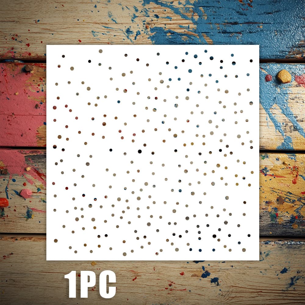 Painting Stencils with Dot Patterns Are Hot-Selling Cross-Border Products for Dropshipping, Including Hollow-Out Stencils for Wall Painting, Journal Decoration, and Masking, Available for Wholesale
