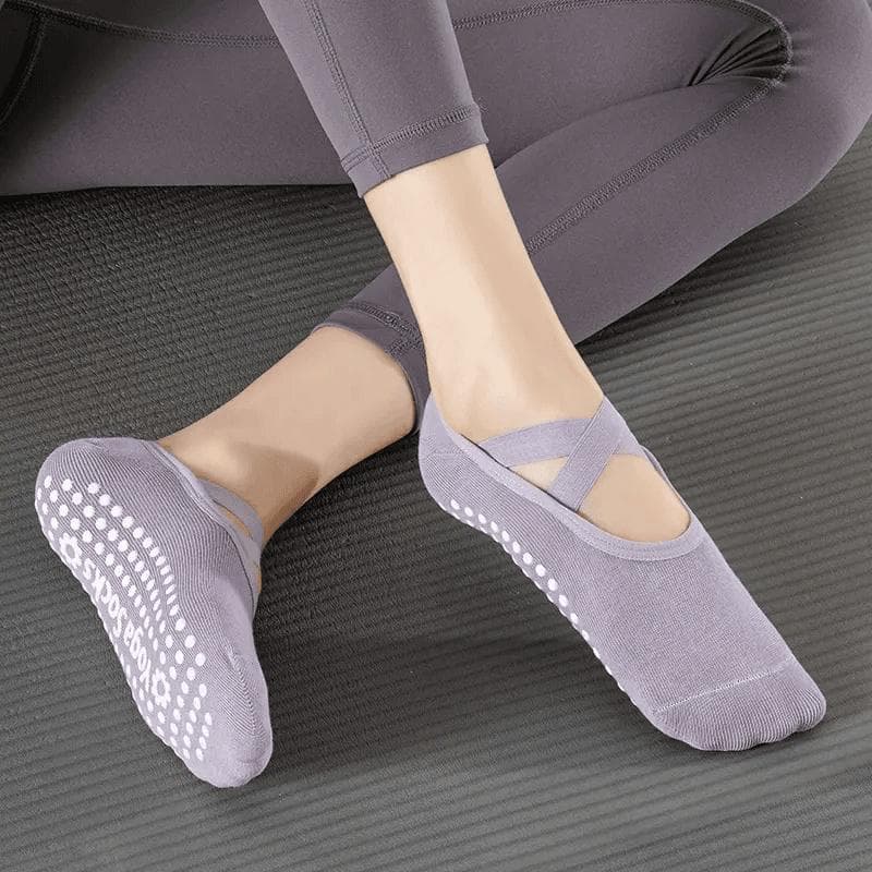 Sports Yoga Socks for Women, No-Show Socks, Anti-Slip Pilates Socks for Beginners, Indoor Floor Socks, Fitness Dance Socks