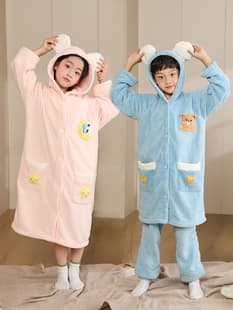 Children's Bathrobe, Boys and Girls Swimming Wearable, Absorbent Quick-Dry Towel Cape, Thickened for Autumn and Winter 2025