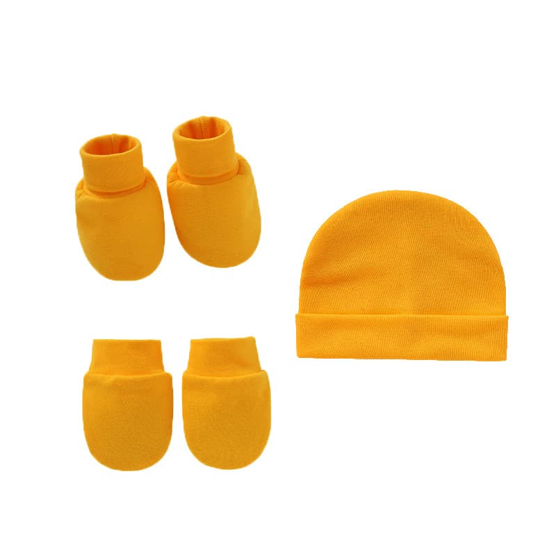 Newborn Baby Hat Anti-Scratch Mittens and Booties Set 82105 for Export to Europe and America