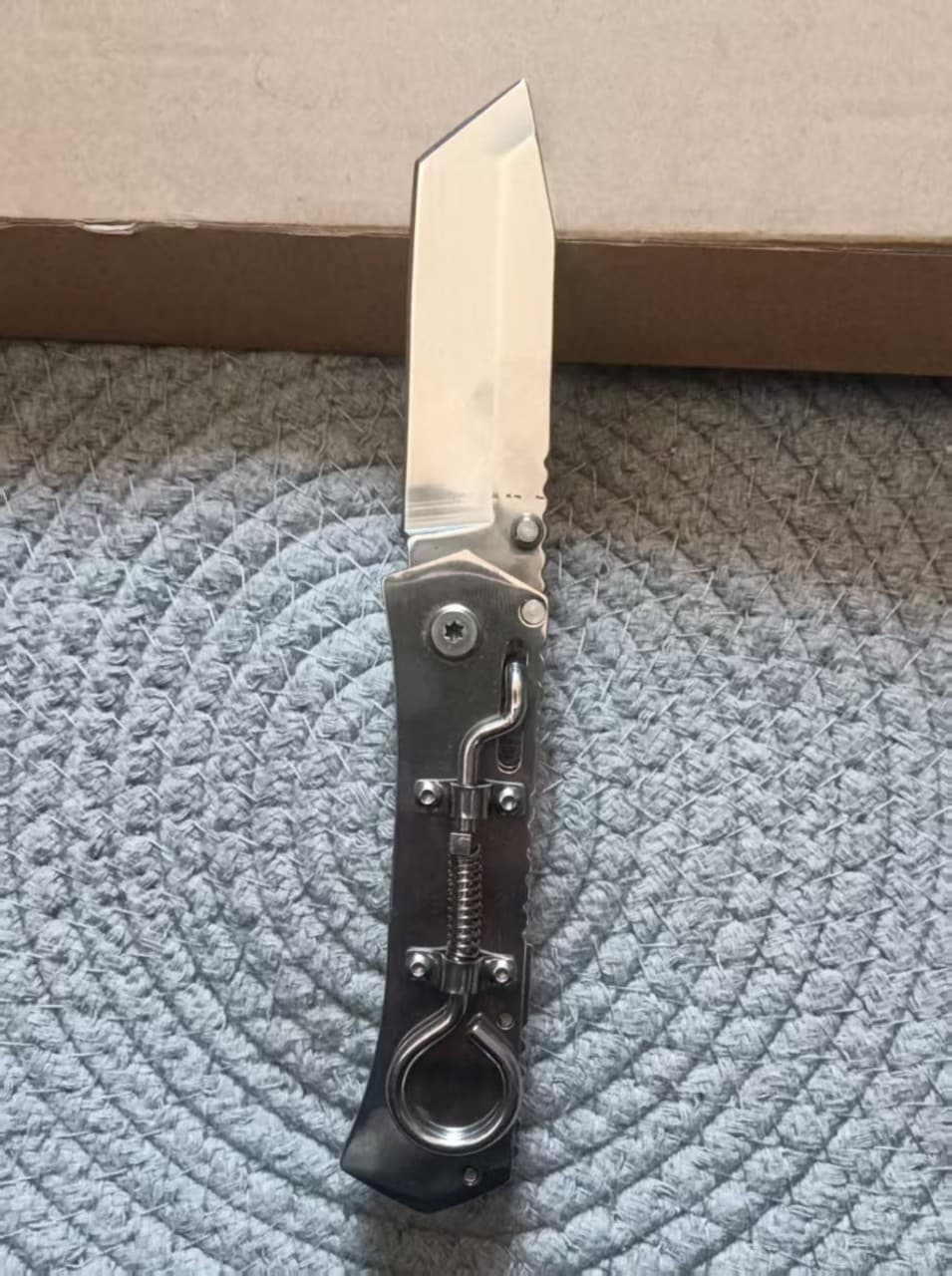 (Pull-tab knife cross-border best-selling folding knife stainless steel folding knife wilderness survival multi-functional side-pull folding knife
