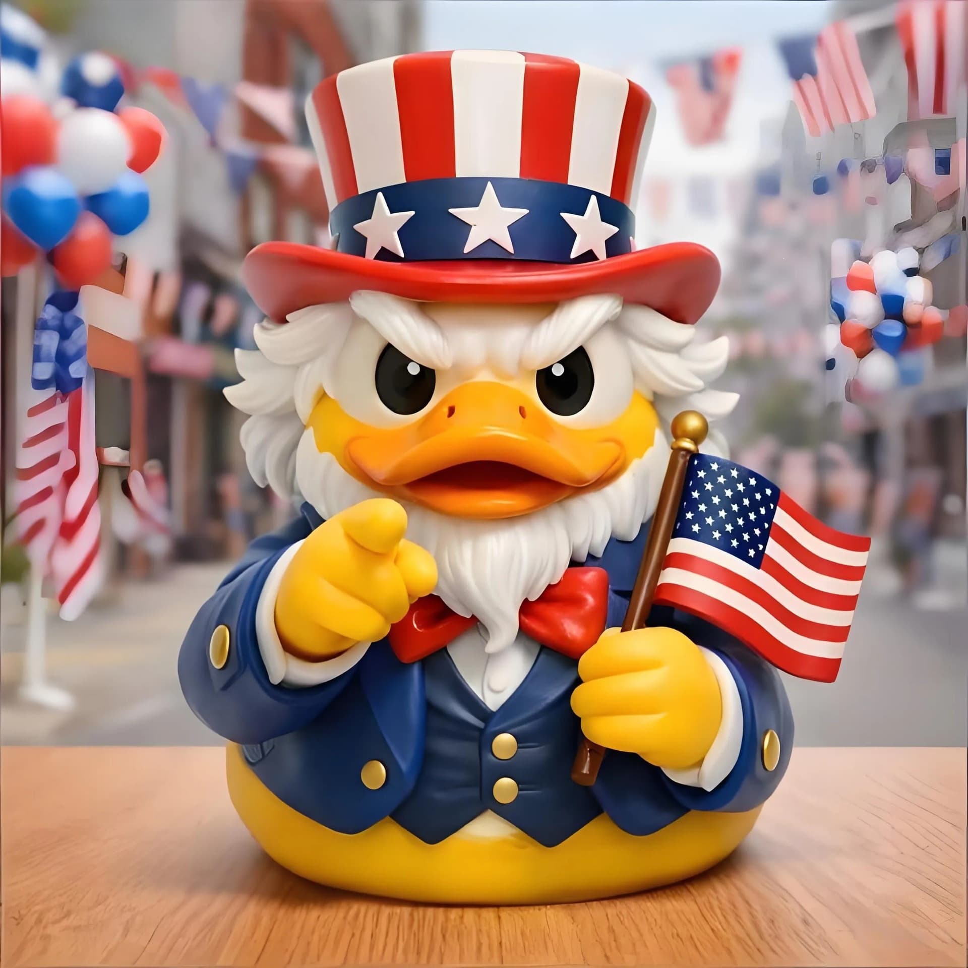 Cross-border Patriotic Uncle Duck Figurine Home Decoration Gift