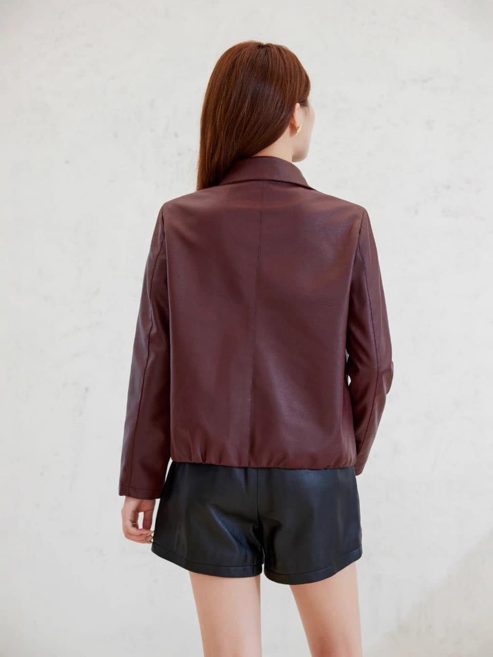 Women's Genuine Leather Jacket Autumn Short Soft Leather Coat Fashionable Versatile Slimming Stylish Middle-aged Women's PU Leather Jacket