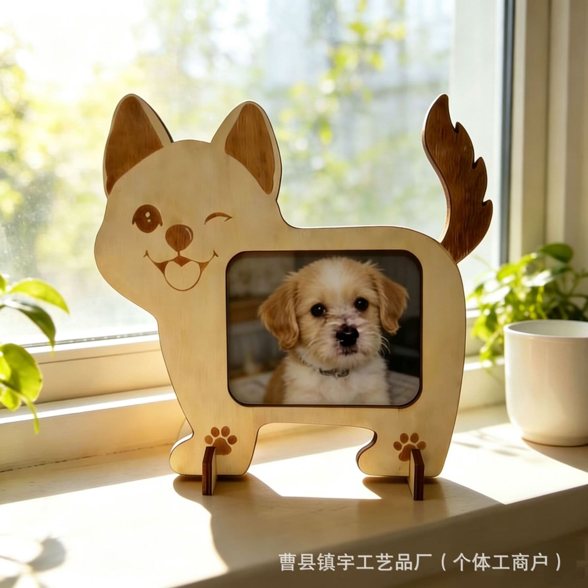 Cross-border Wooden Cartoon Photo Frame Cat Dog Growth Memory Frame Cute Photo Frame Desktop Display Couple Photo Frame Gift