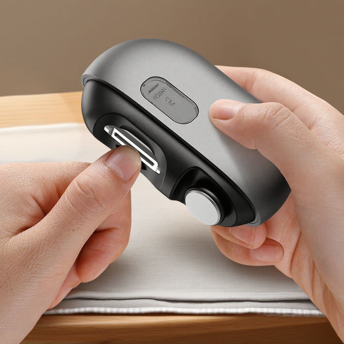 Electric Nail Cutter with LED Light, Rechargeable Electric