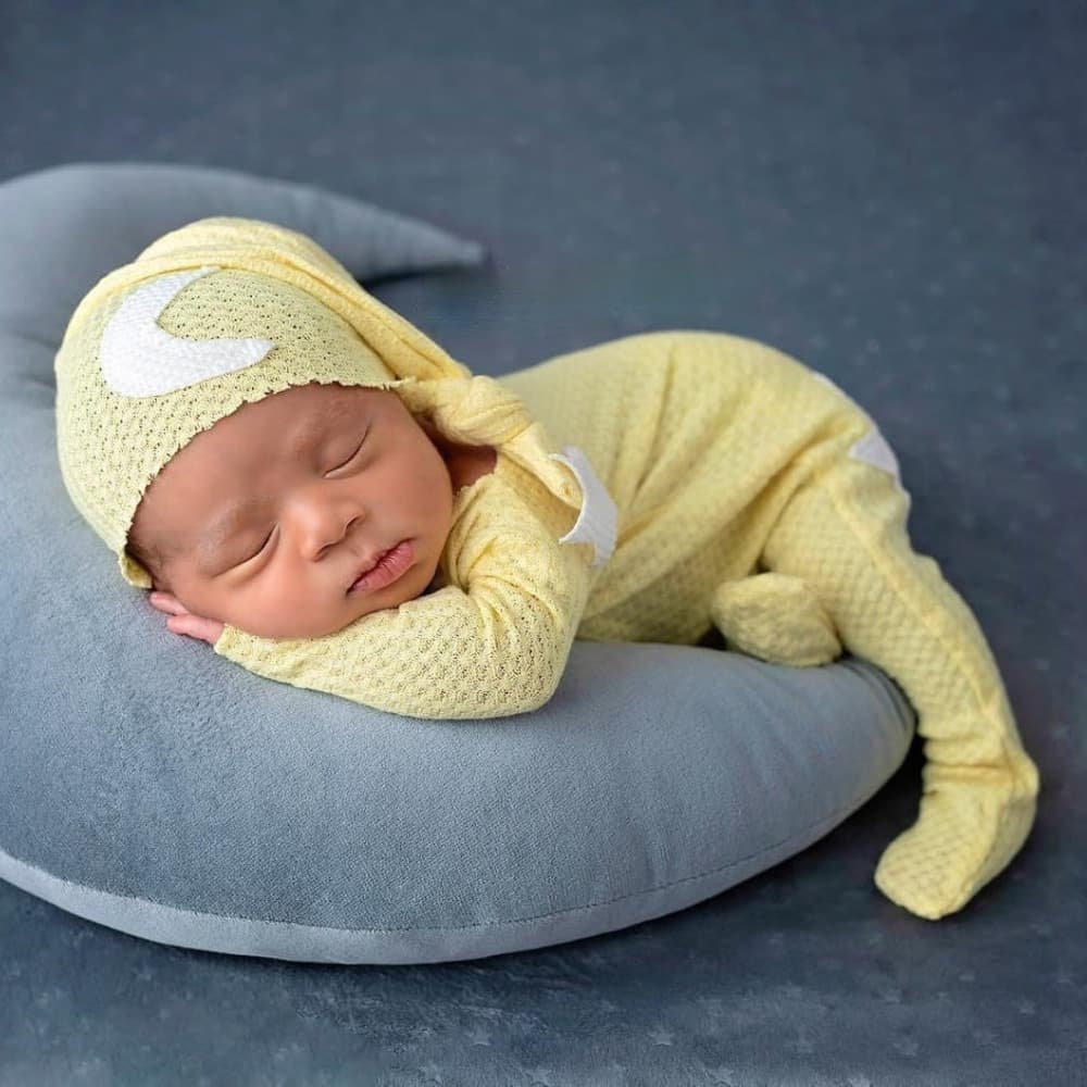 Newborn Photographic Suit Star Moon Decorative Knitted All-in-one Long Tail Hat Two-piece Set suit Photo Studio Photographic Suit