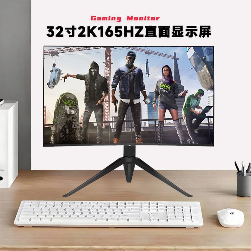 ZWBA 32-inch Gaming Curved Monitor, 1ms Response Time, 1800R Curvature, High-Definition Curved Screen for Esports