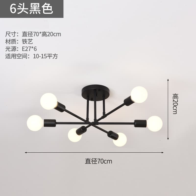 Chandelier Cross-border Wholesale American Living Room Modern Minimalist Grand Bedroom Main Light Dining Room Light Nordic Chandelier