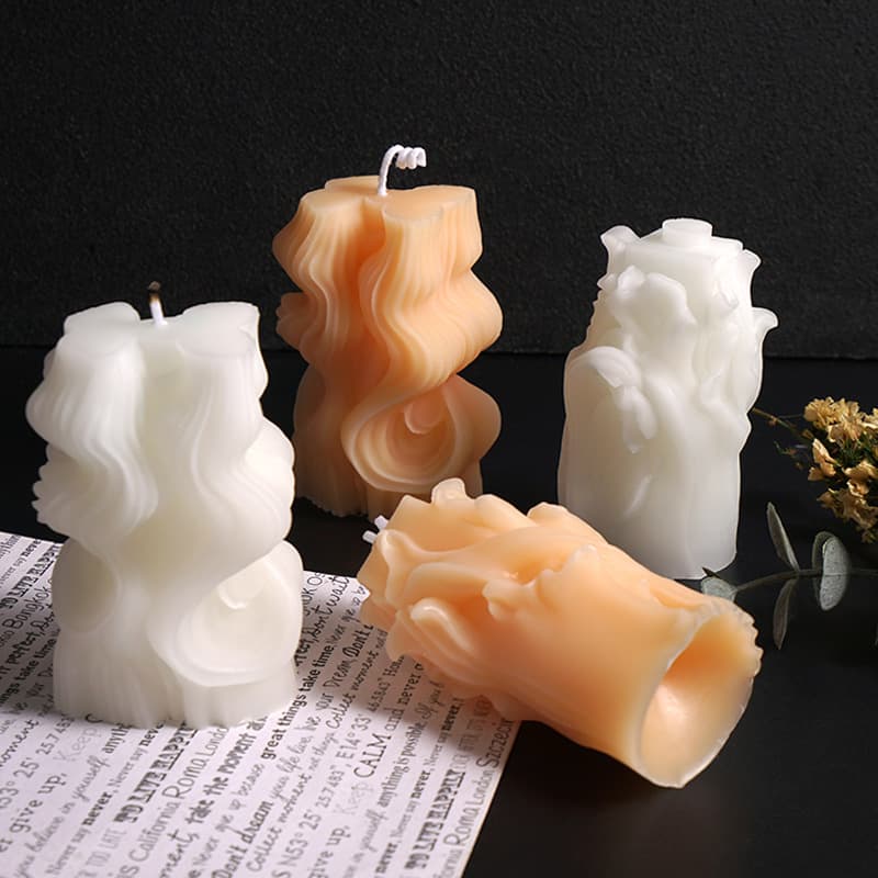 New Wave Candle Mold Irregular Wave Cylinder Candle Silicone Mold Cylinder Wave Plaster Mold
