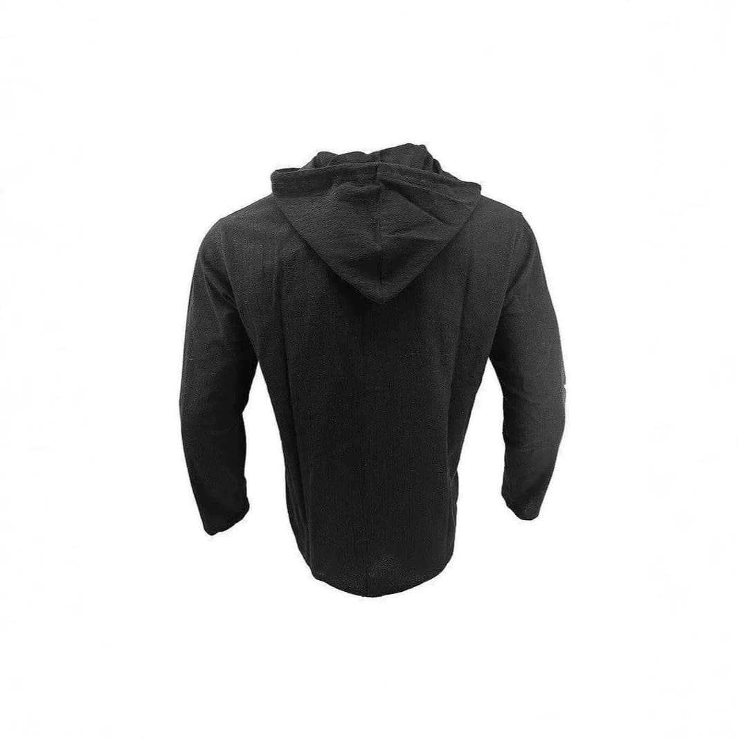 Cross-border Amazon 2026 New Spring/Summer Men's Hooded Shirt Solid Color Men's Hawaiian Casual Long-Sleeve Top