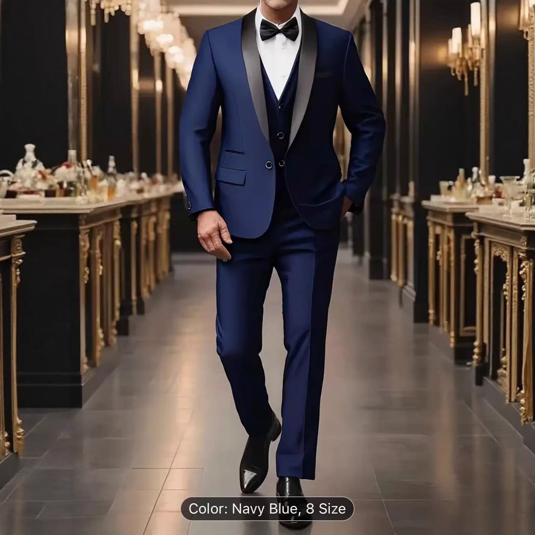 2025 Autumn/Winter New Men's Formal Suit Set for Wedding Groomsmen Banquet Host Three-Piece Set Wholesale