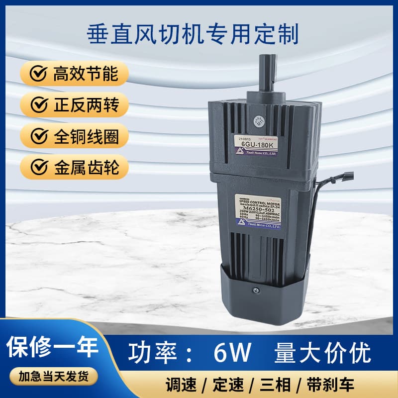TVT Factory Direct Vertical Wind Cutter Special Speed Control Motor Single Phase 220V Gear Motor Custom