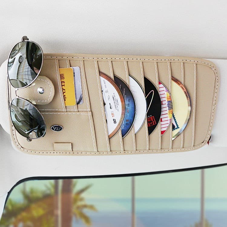 Car CD Visor Sleeve Multi-Function Card Holder Storage Bag for Discs, Car Accessories