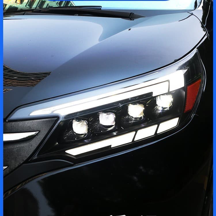 Suitable for 12-14 Honda CR-V modified LED daytime running light streamer steering LED lens CRV headlight assembly
