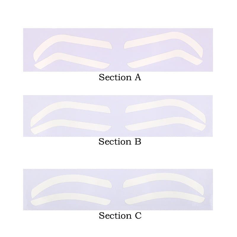 Disposable Tattoo Design Positioning Eyebrow Stencil Template for Microblading Makeup Assistance Airbrush PMU Eyebrow Stickers