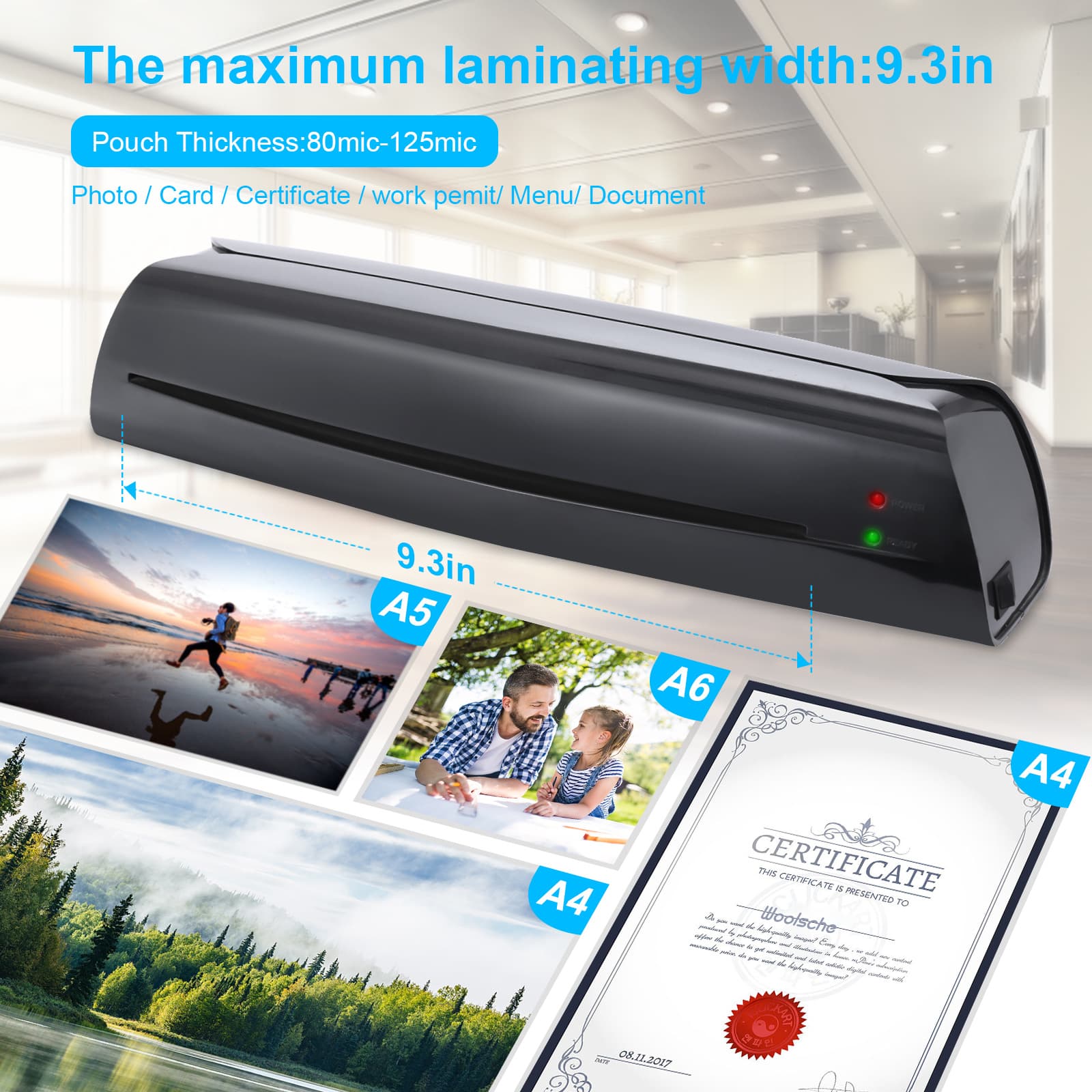 LM2008 Laminator A4 Laminating Machine for Documents and Photos Factory Customization