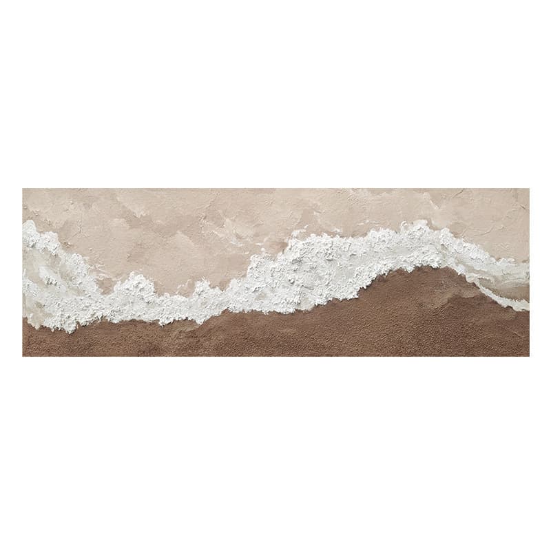 SF Express】Pure Hand-Painted Oil Painting "Clouds at Ease" - Wabi-Sabi and Minimalist Living Room Wall Art, Horizontal Texture Painting, Modern Simplicity
