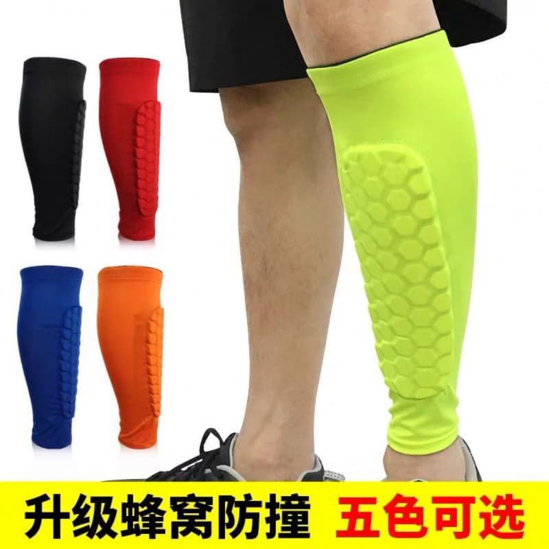 Sports Knee Pads Honeycomb Shin Guards Impact Protection for Basketball and Football, Lycra Breathable Elastic Gear