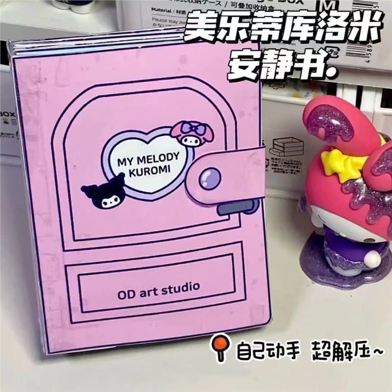 Sanrio Chloe Melody Quiet Book Bean Mini Dress-Up House Sanrio Girl DIY Toys