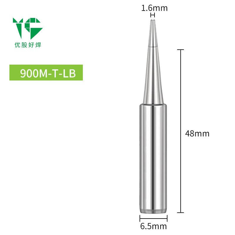 936 Pure Copper Soldering Iron Tip Lead-Free Soldering Station Bright Solder Tip Chrome Iron Tip Internal Heating Soldering 900M Iron Tip