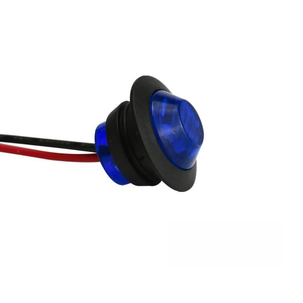 Car 3-LED Truck Side Light Small Round Light 12V 24V Clearance Marker Light Signal Warning Light Colorful Decorative Light