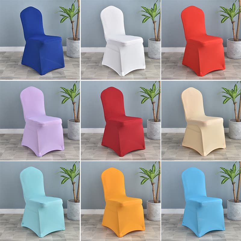 Thickened elastic chair cover for hotel weddings and banquets, universal full coverage wedding chair set