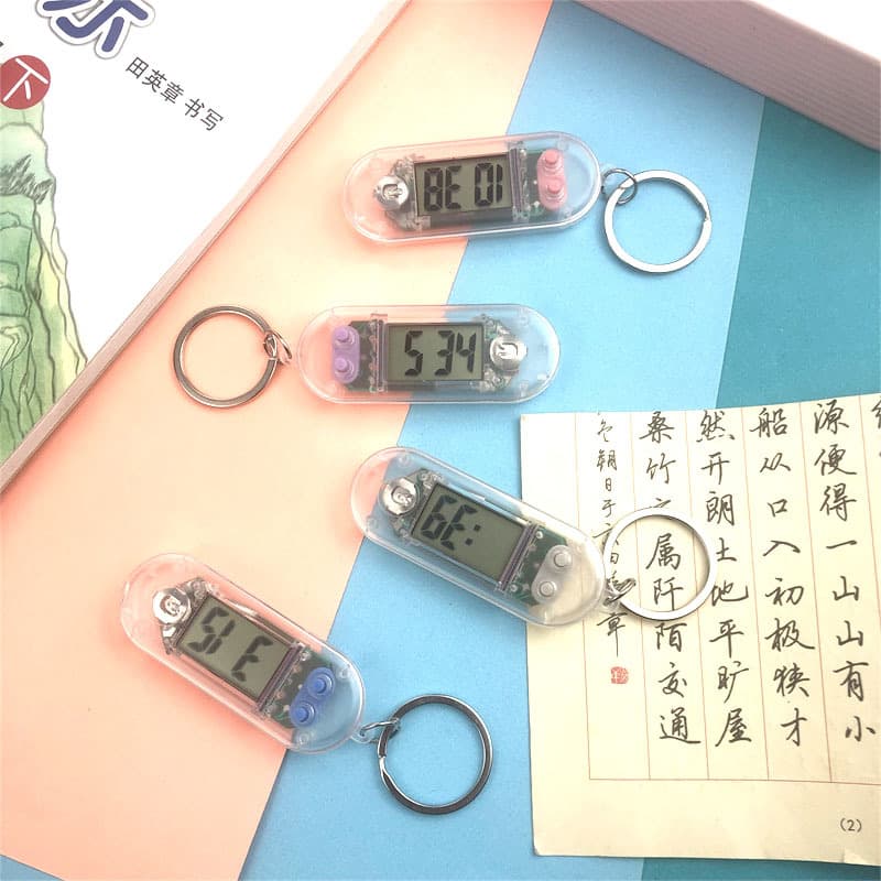 Transparent Portable Hanging Watch Student Mini Electronic Watch Keychain Timepiece Pendant Civil Service Exam Timer