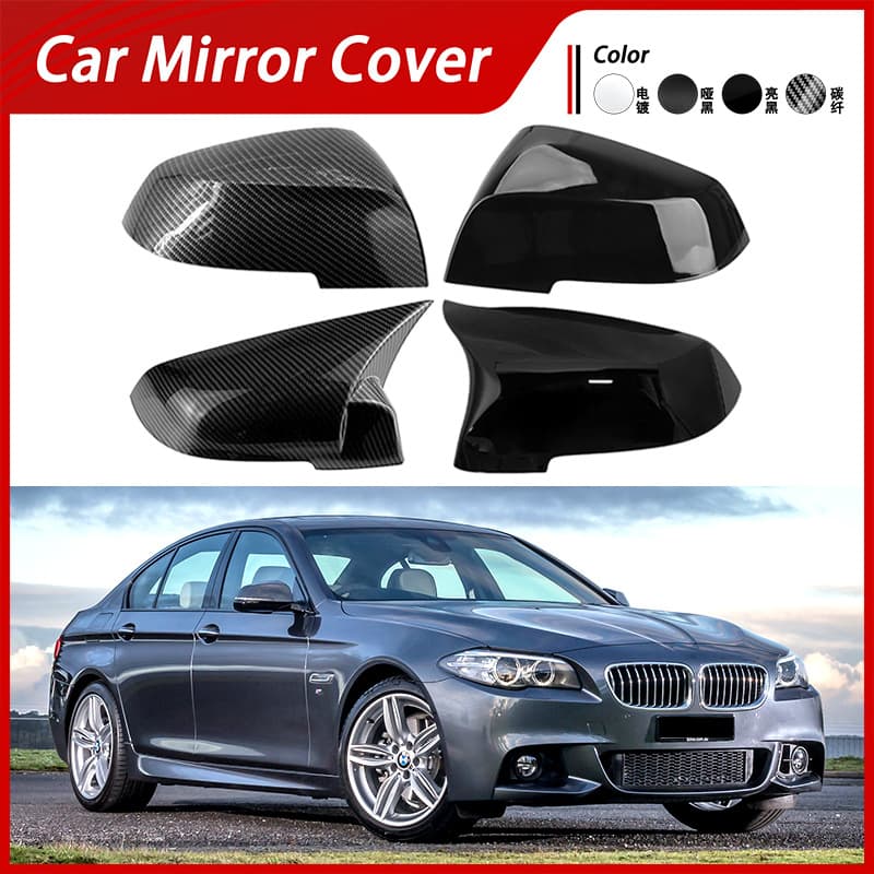 Carbon Fiber Rearview Mirror Cover Coated for BMW 5 Series F10 14-17 Models ABS Material Standard Size Decorative Part