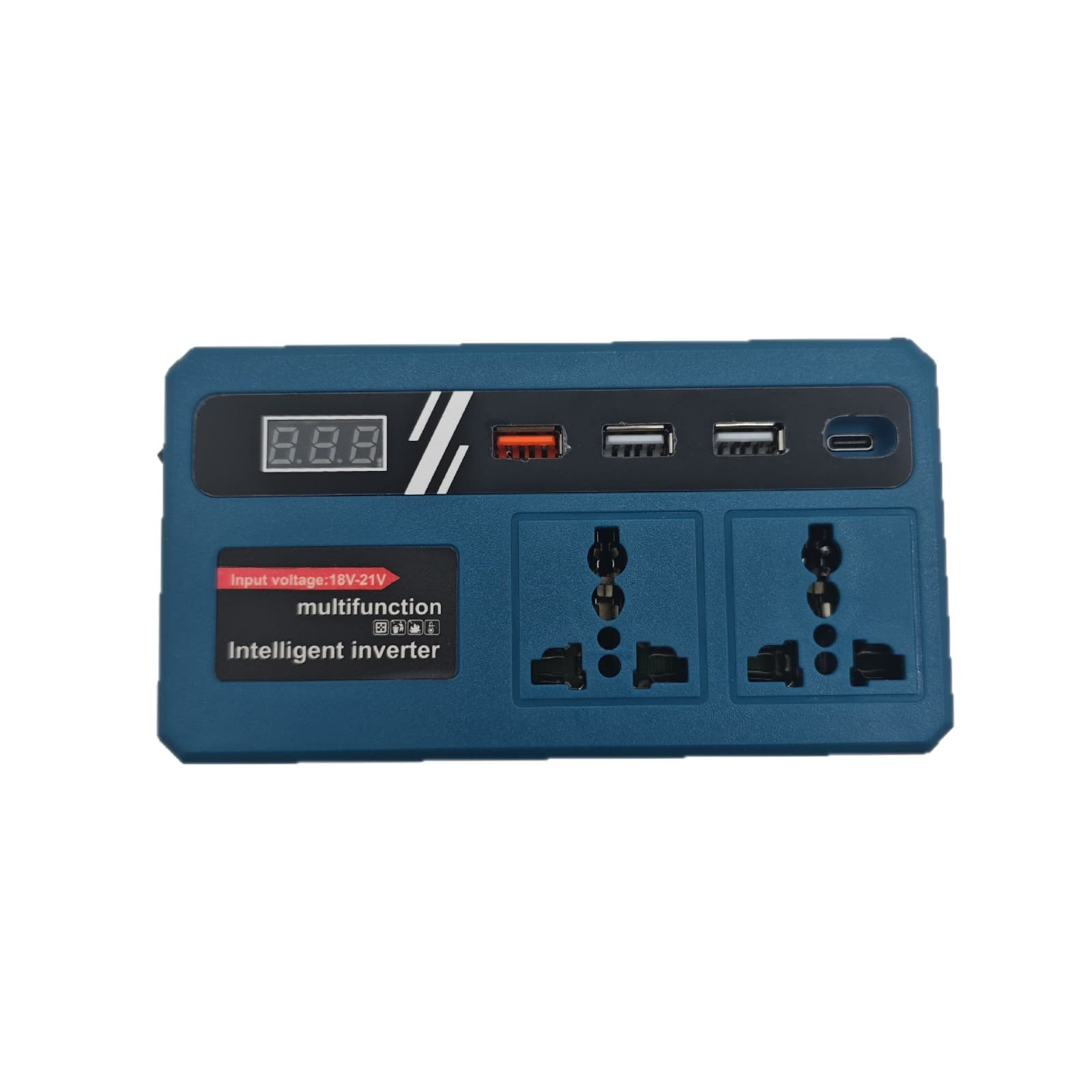 Cross-border Lithium Battery Smart Inverter 18-21V Charging Power Supply AC220V/Type-C and Dual USB Interface 5V