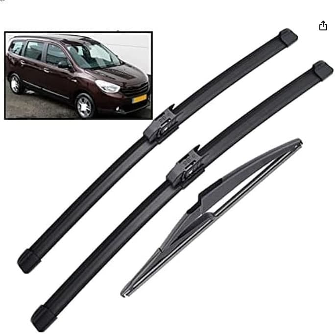 Wiper Blades for Dacia Renault Lodgy 2017-2022 22+16+11 Front and Rear Wiper Set
