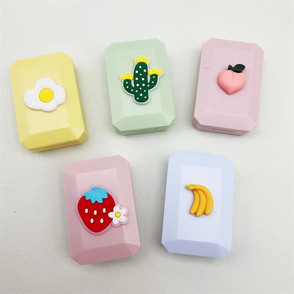 New cute and refreshing Instagram-style contact lens case/companion case/double case 7729