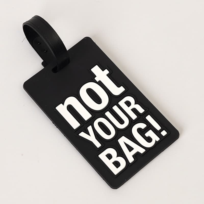 Amazon English PVC Soft Luggage Tag Anti-Loss Write-On Identification Tag Checked Luggage Name Tag Soft Tag