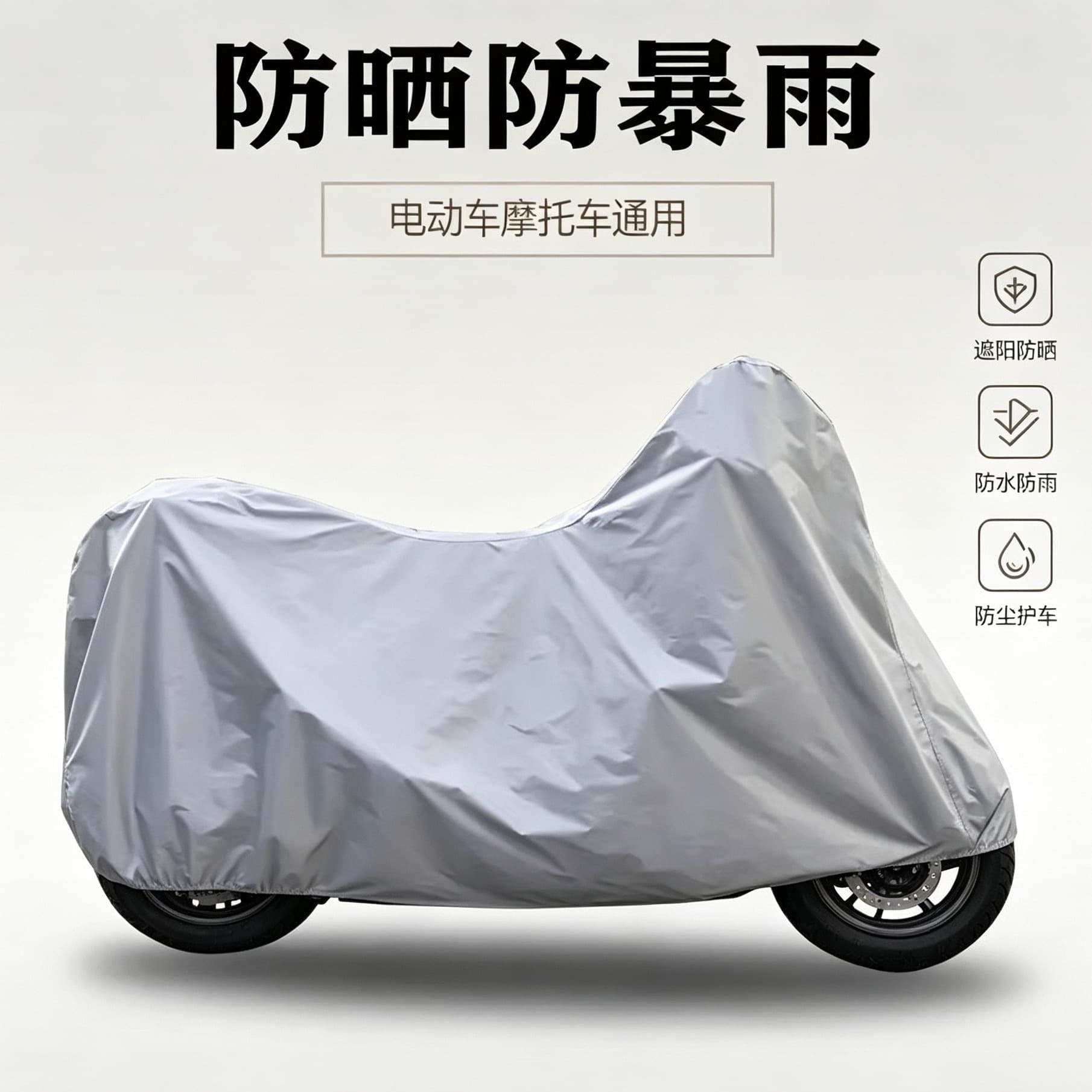 Electric Vehicle Rain Cover Thickened Sun Protection Universal Motorcycle Battery Bike Cover Windproof Rain Poncho