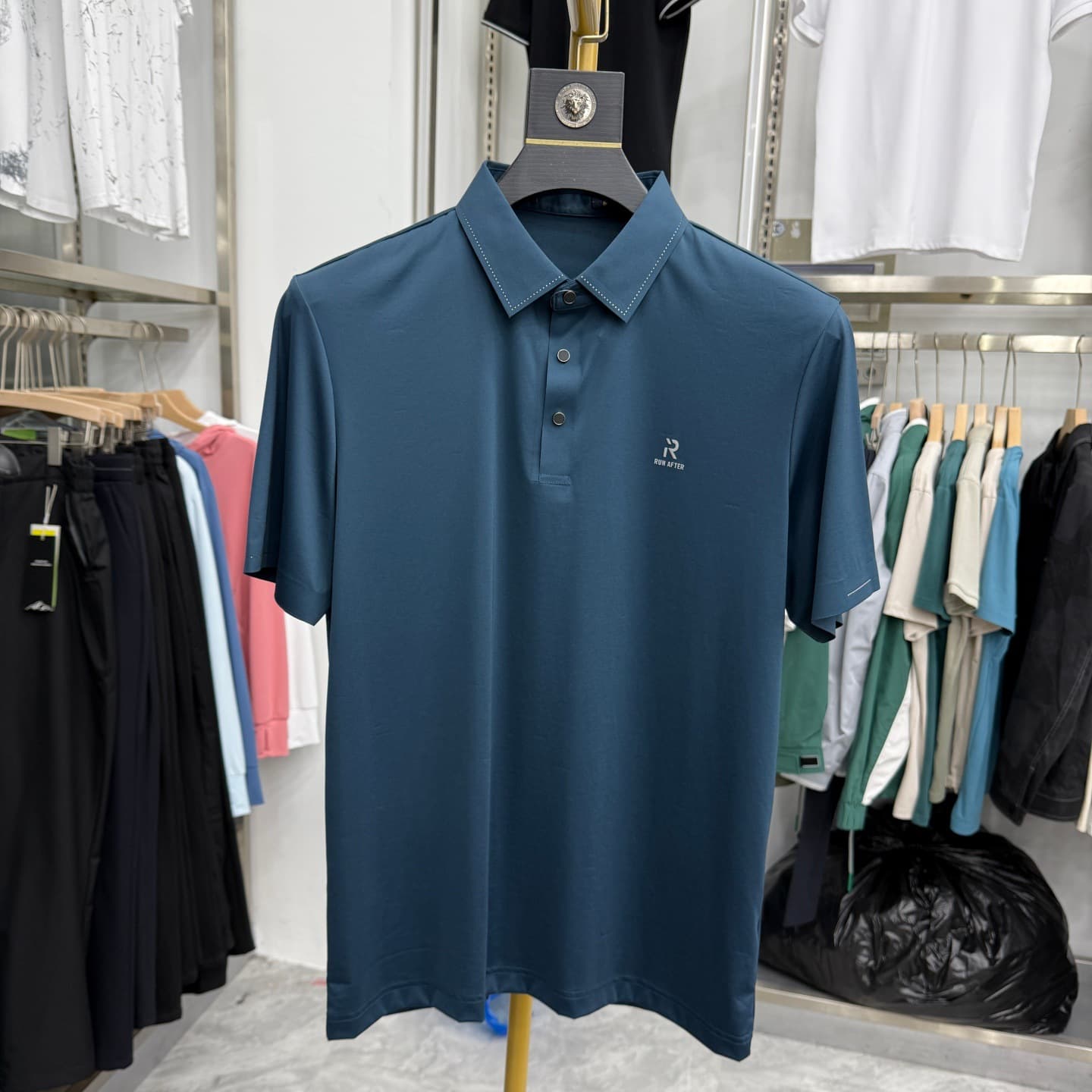 【H Brand】Seamless Bonding! Summer Men's Turn-Collar Short-Sleeve Polo Shirt Cool Stretch Business Style 2Y091A