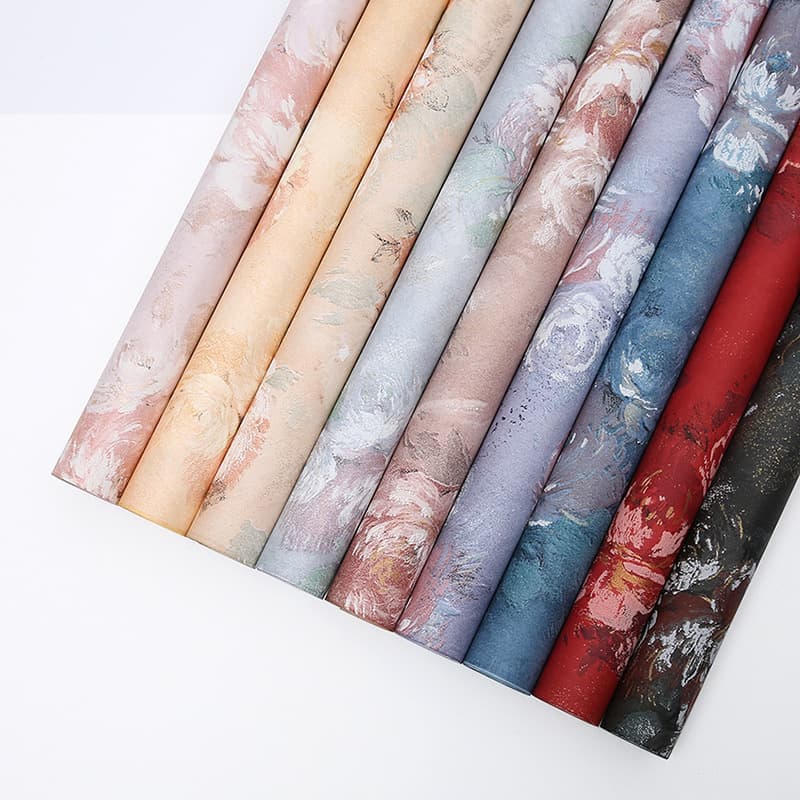 Dream Garden Flower Wrapping Paper Vintage Rose Oil Paper Handmade DIY Gift Wrapping Paper Floral Craft Supplies