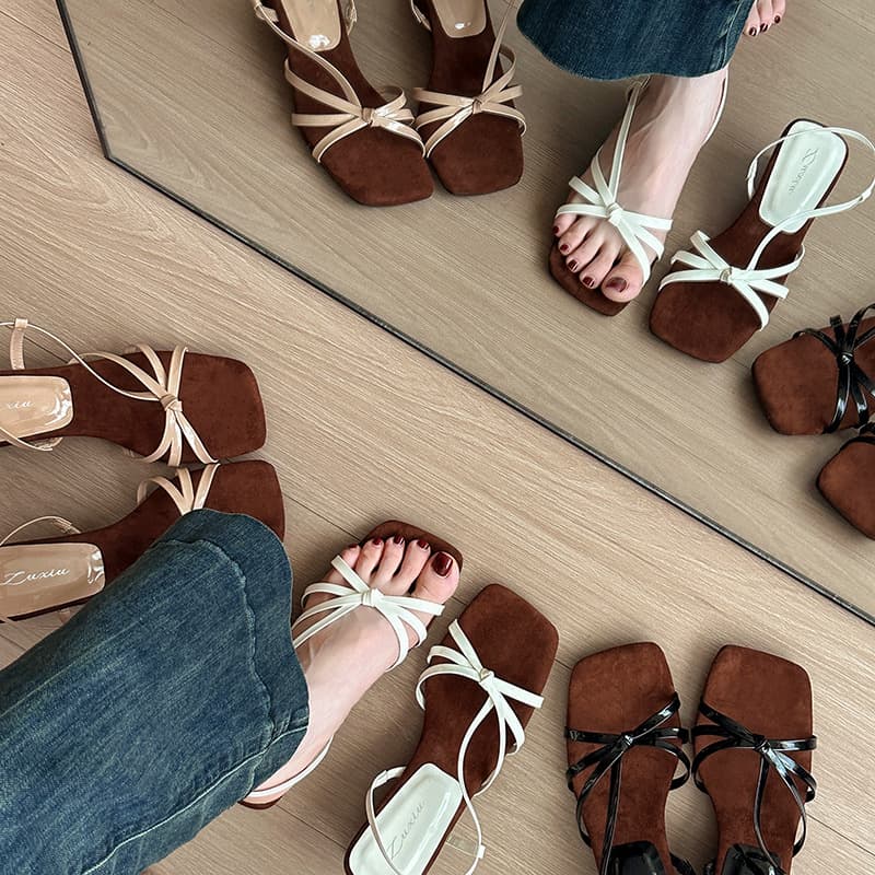 Huge good-looking high-heeled shoes and sandals for women 2025 new summer style with skirts that will not tire your feet and beautiful wedge-heeled Roman sandals